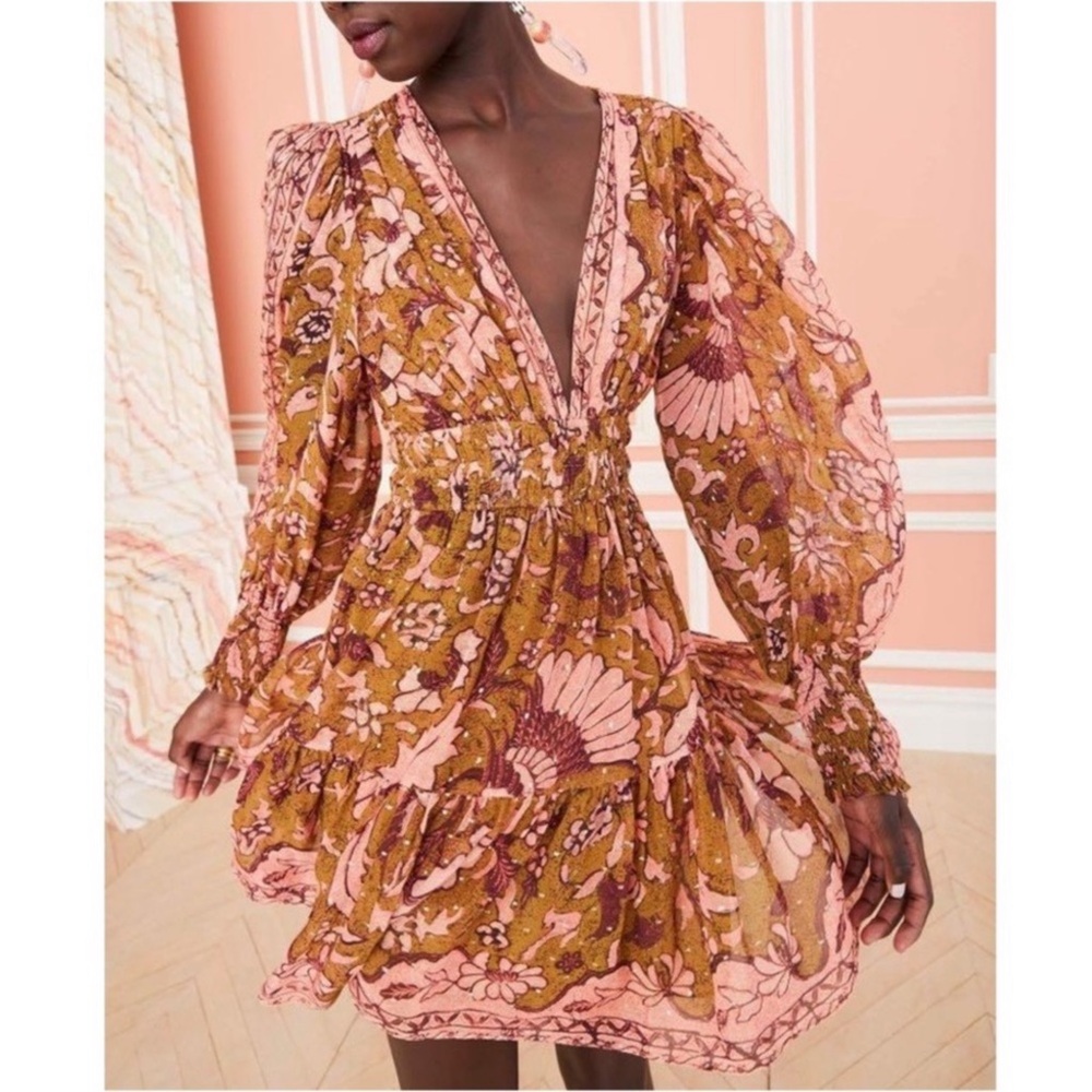 ULLA JOHNSON Rosetta Silk Mini dress Sz 6